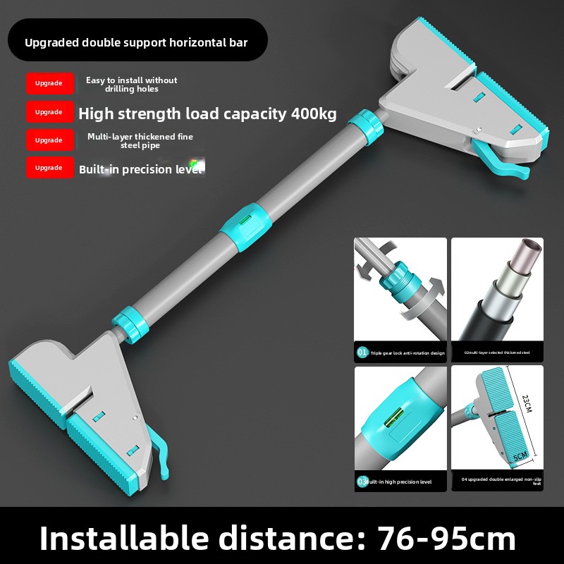 Home Gym Wall - إطار باب بدون حفر، قضيب سحب