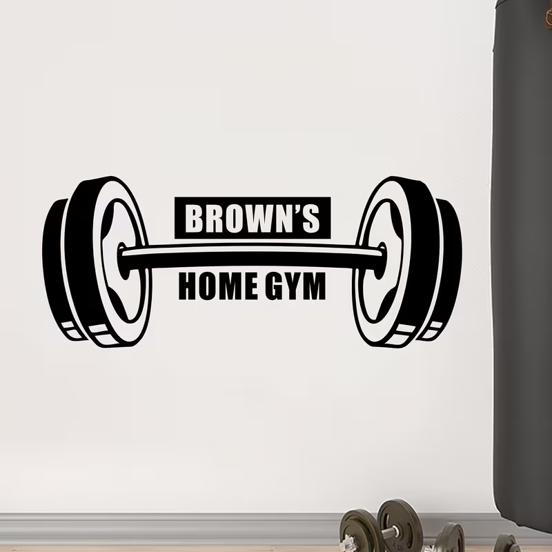 Home Gym Names - ملصق حائط مخصص من الفينيل لصالة