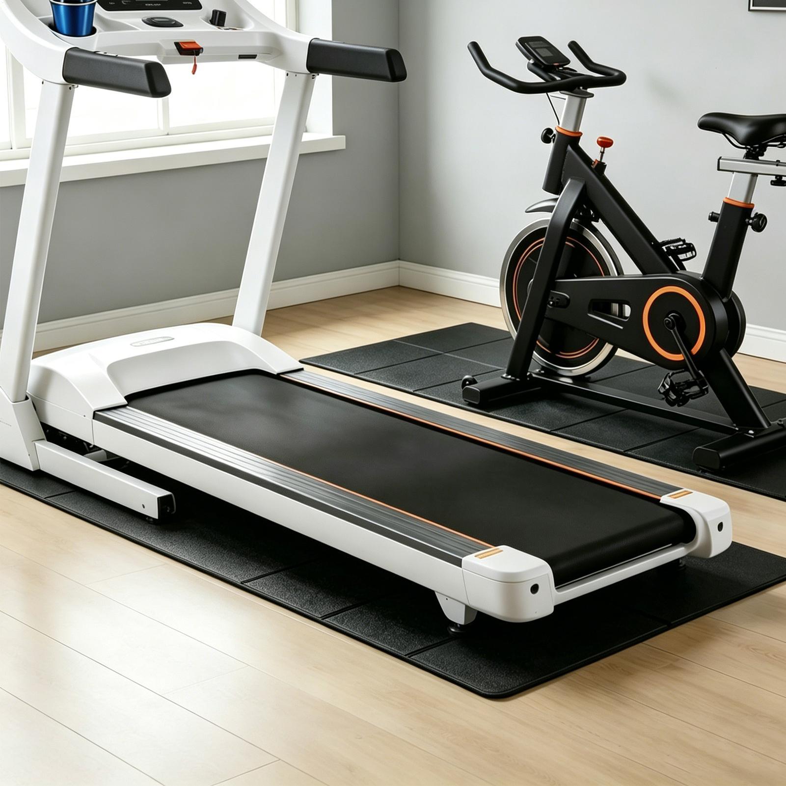 Home Gym Floor - وسادات أرضية لجهاز المشي، غير قابلة
