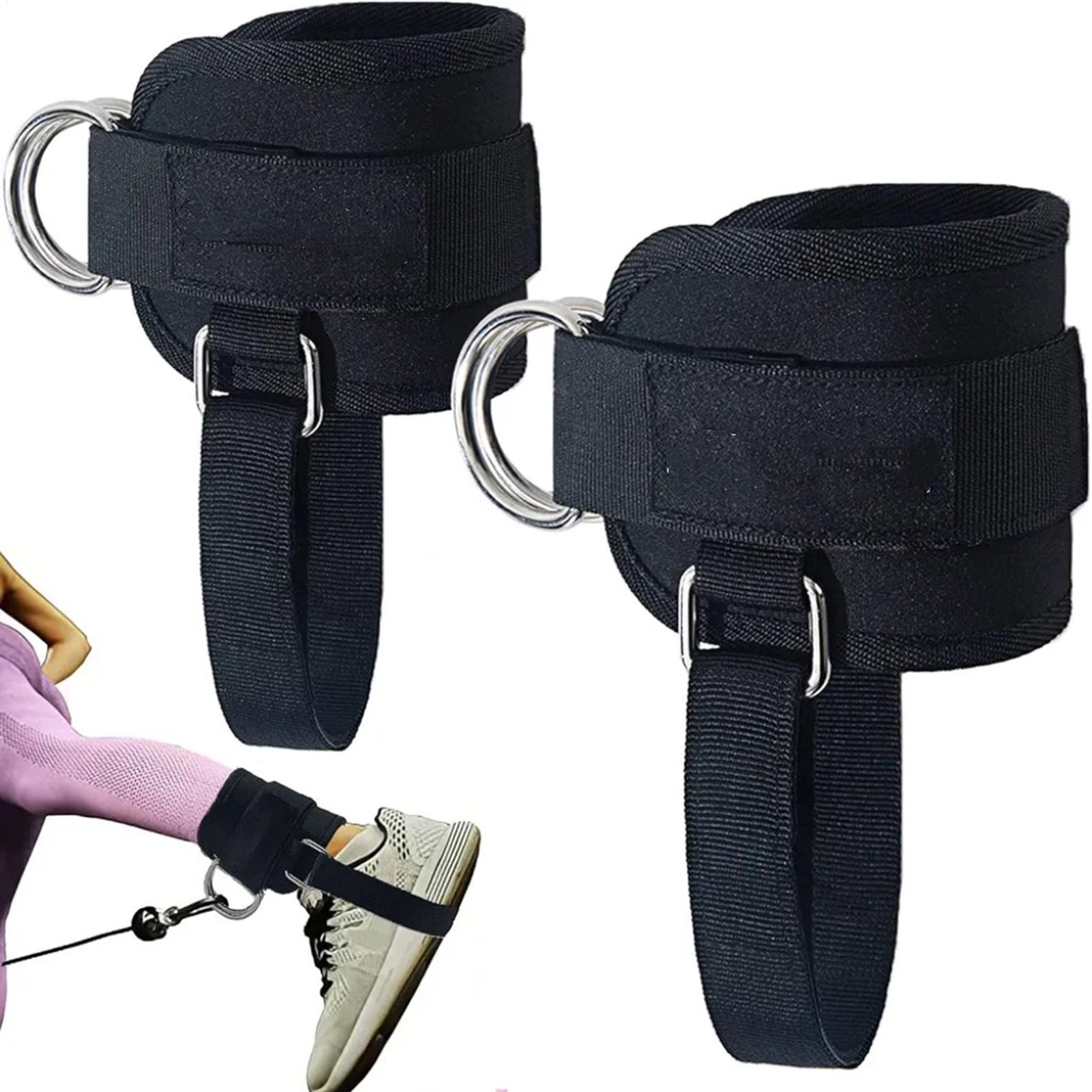 Home Gym Exercise - أحزمة كاحل قابلة للتعديل لآلة الكابلات،