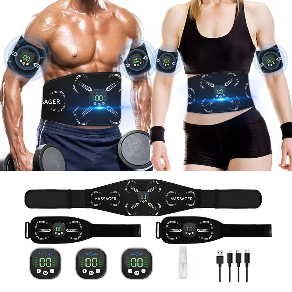 Home Gym Gear - جهاز تحفيز العضلات الكهربائي EMS، مدرب