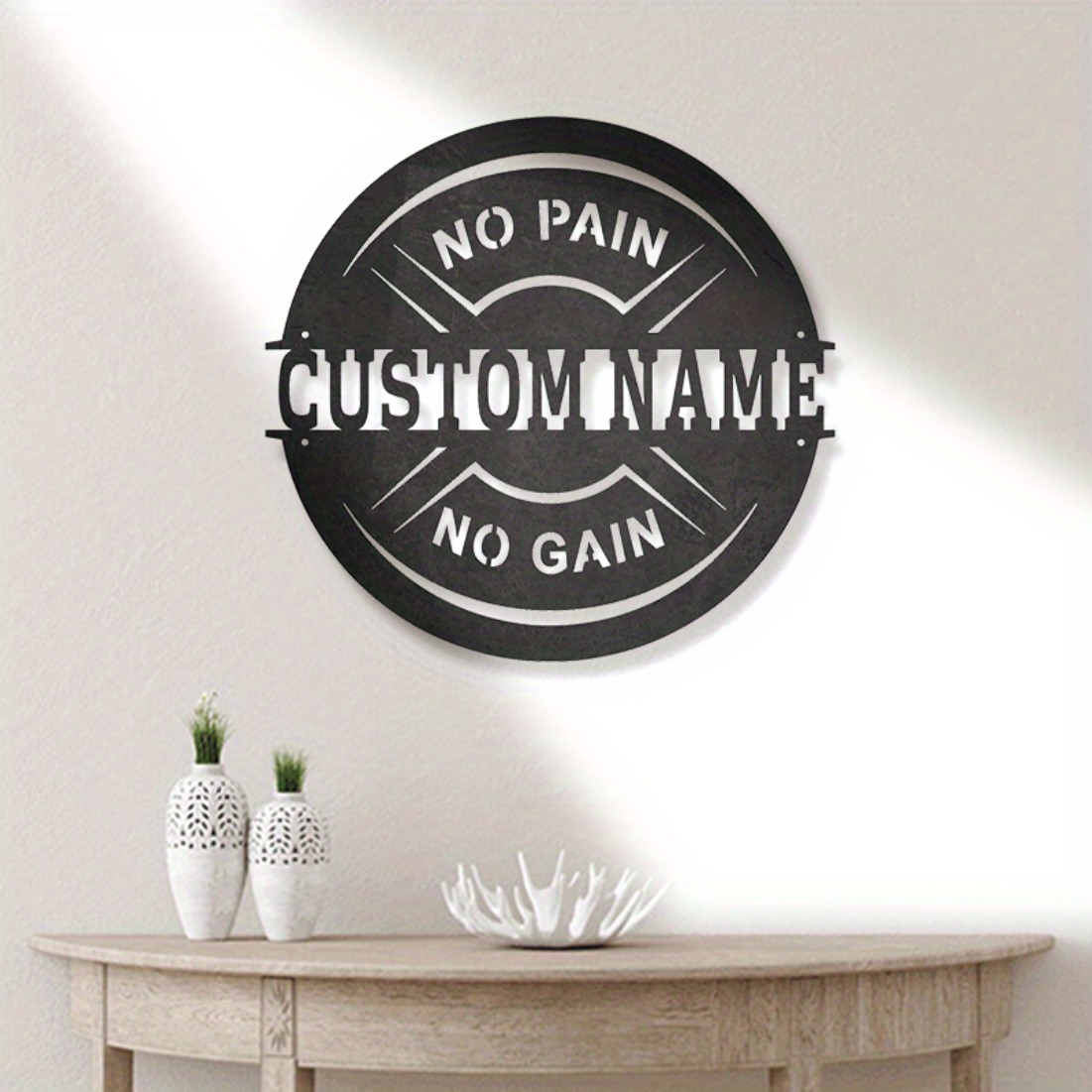 لوحة فنية جدارية معدنية عتيقة  - مراجعة Home Gym Names وسعره