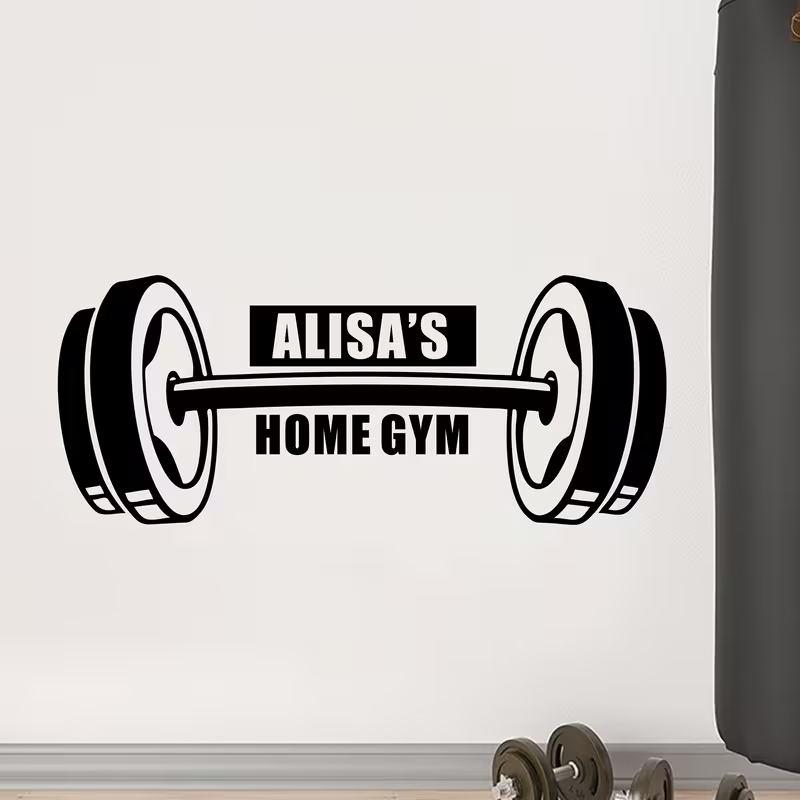 ملصق حائط مخصص من الفينيل لصال - مراجعة Home Gym Names وسعره