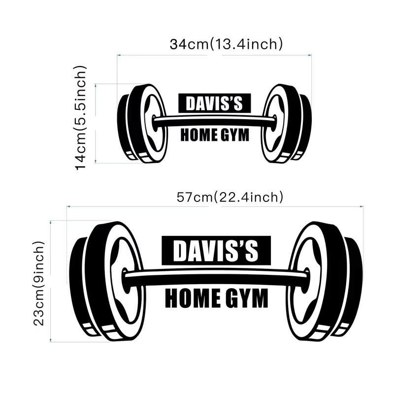 ملصق حائط مخصص من الفينيل لصال - مراجعة Home Gym Names وسعره