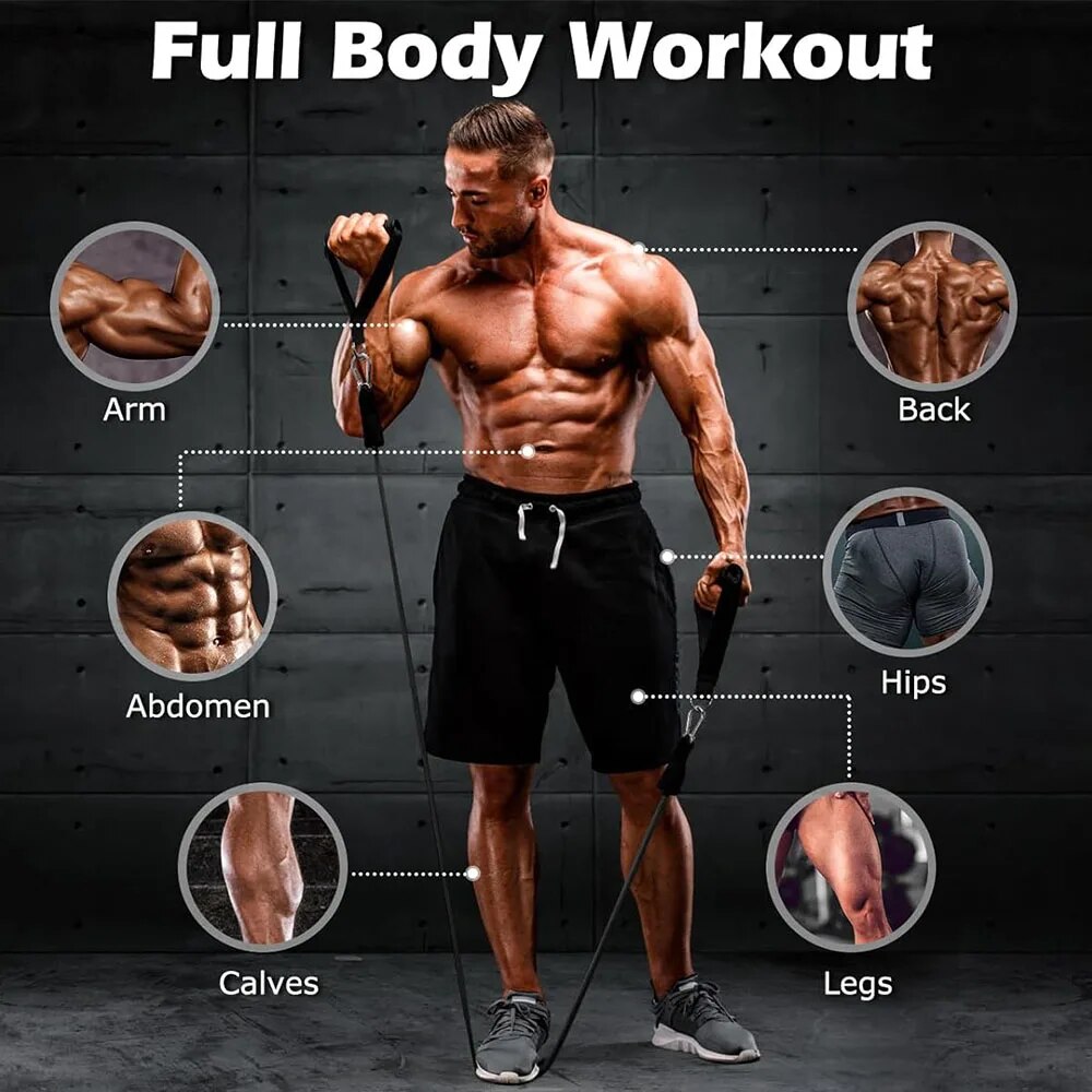 مجموعة أحزمة المقاومة، حبل شد  - مراجعة Home Gym Simple وسعره