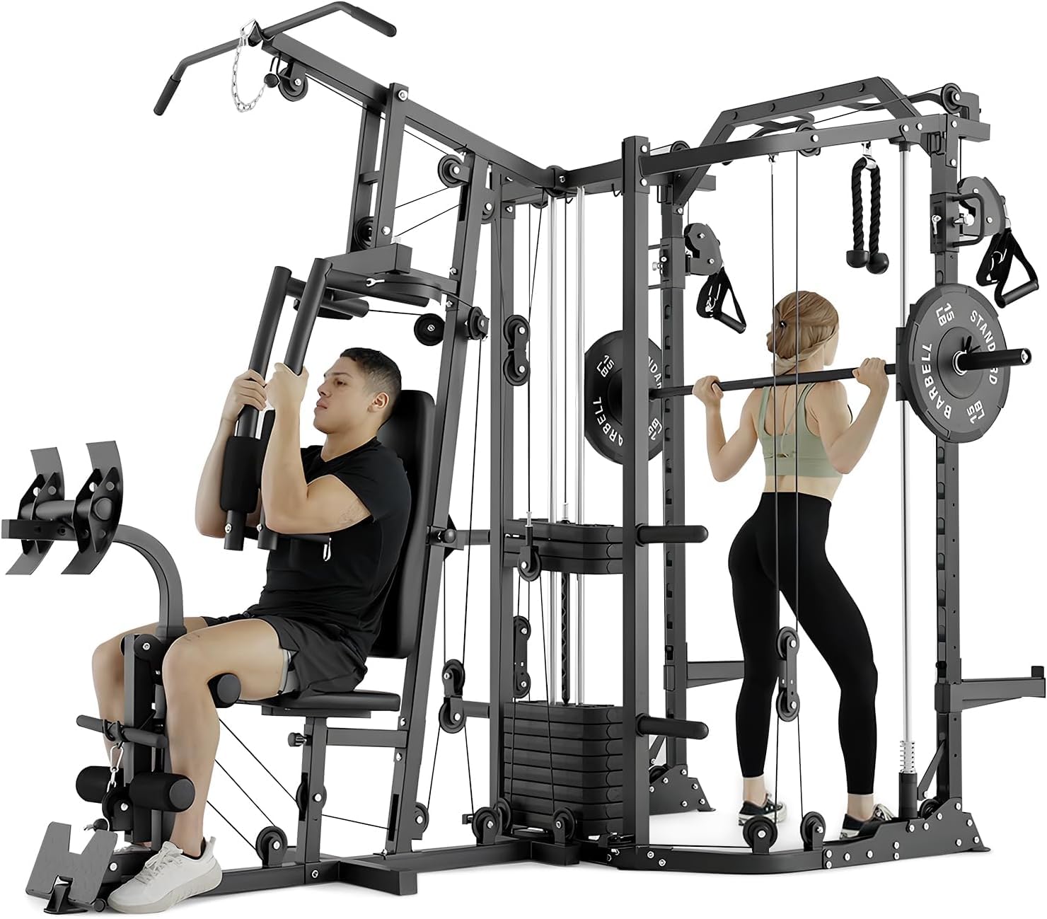 جهاز سميث مزدوج المحطات، قفص ت - مراجعة Home Gym With Smith Machine وسعره