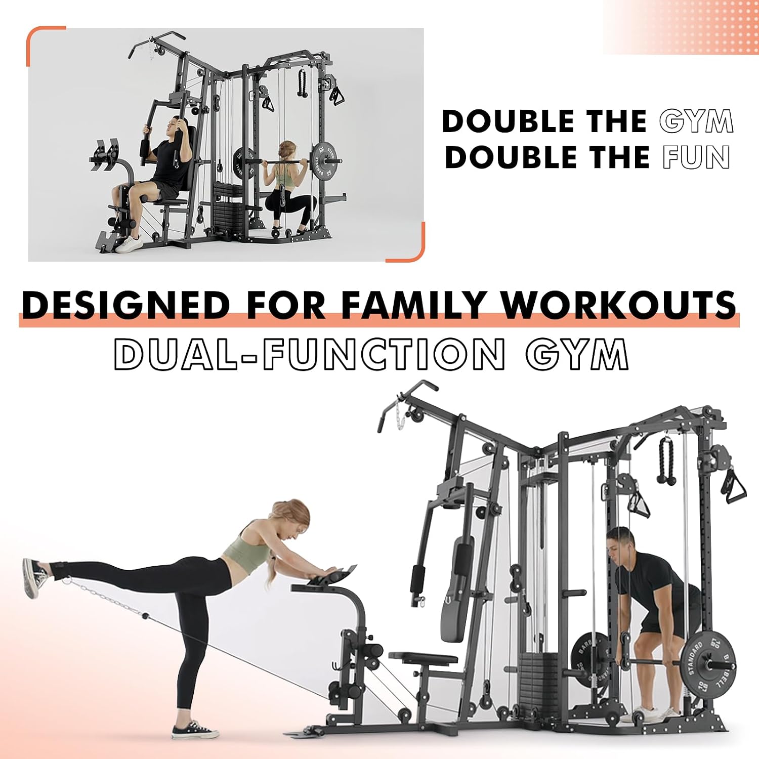 جهاز سميث مزدوج المحطات، قفص ت - مراجعة Home Gym With Smith Machine وسعره