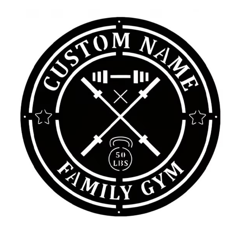 لافتة معدنية مخصصة للصالة الري - مراجعة Home Gym Names وسعره