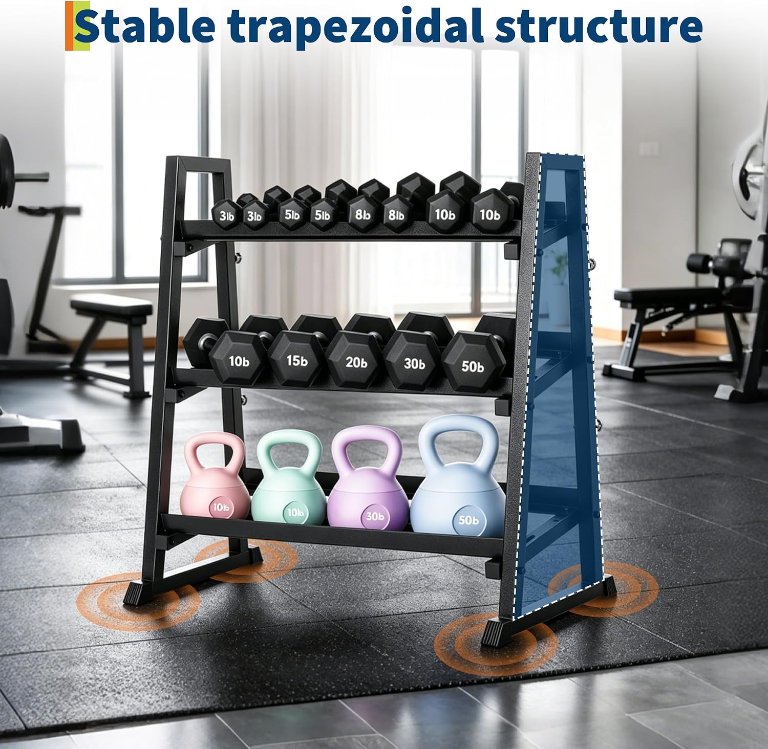 رف دمبلز ثقيل الوزن من جارفي ب - مراجعة Home Gym Kettlebells وسعره