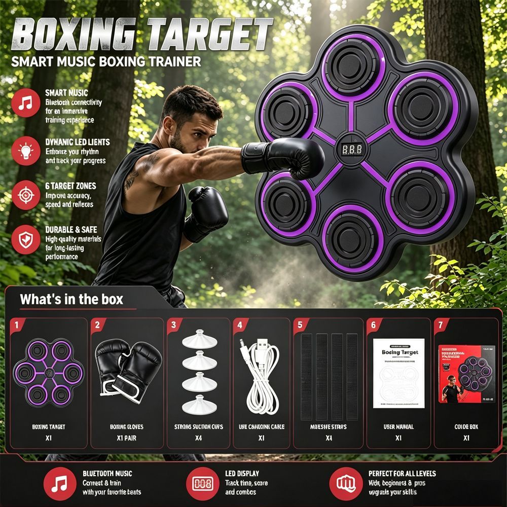 جهاز تدريب الملاكمة الذكي مع ق - مراجعة Home Zone Gym وسعره