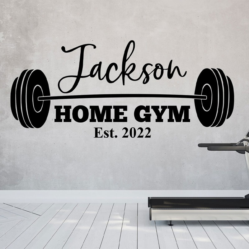 ملصق جداري مخصص باسم العائلة ل - مراجعة Home Gym Names وسعره