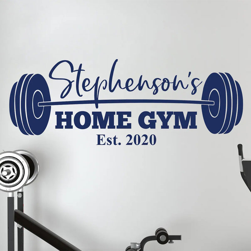 ملصق جداري مخصص باسم العائلة ل - مراجعة Home Gym Names وسعره