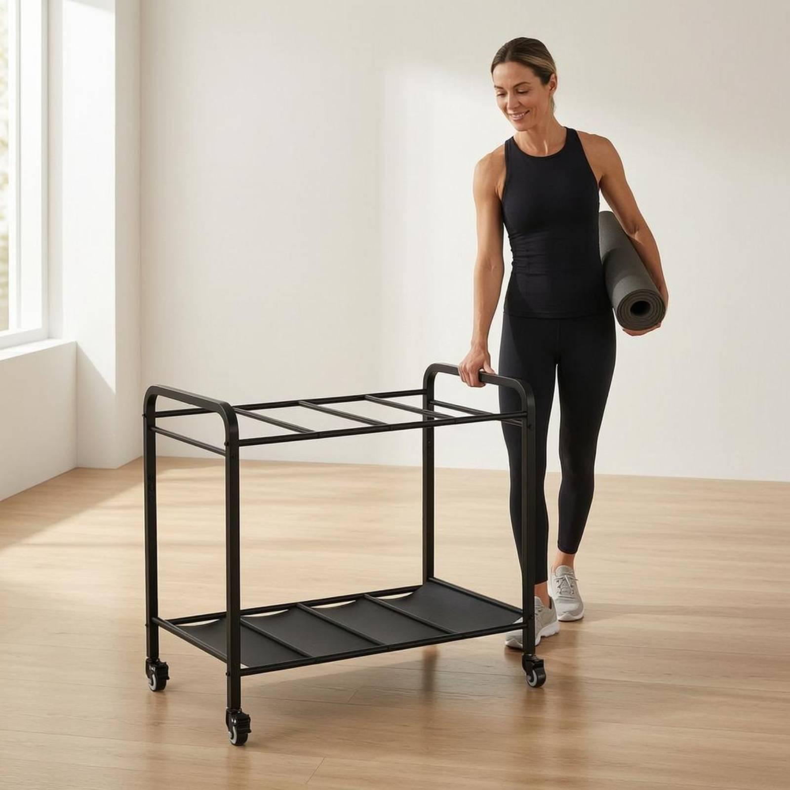 عربة تخزين متحركة لتنظيم معدات - مراجعة Home Gym Gear وسعره